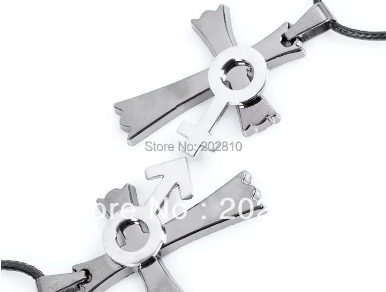 Ожерелье из титановой стали с крестом ювелирное изделие подвеской для пар Дева