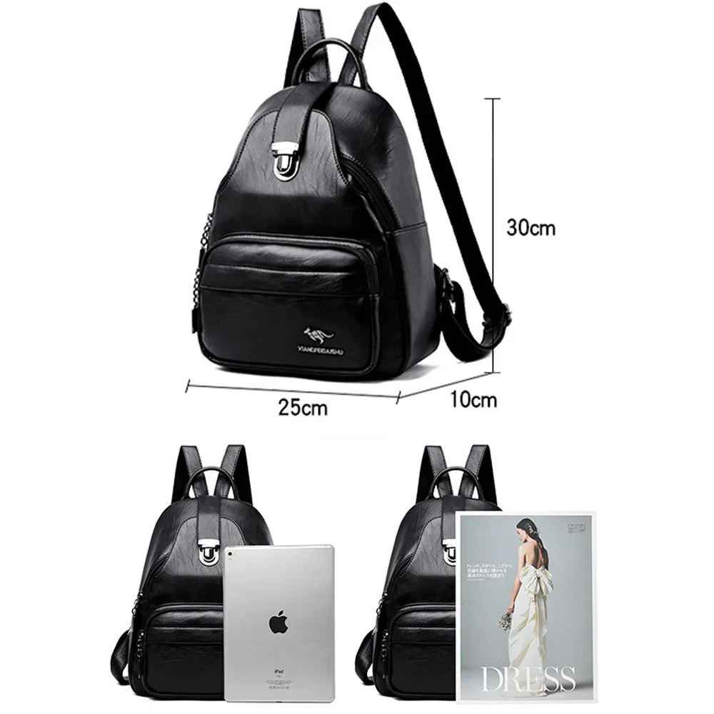 New Women sheepskin Backpacks School Bags For Girls Female Fashion Backpack Travel Shoulder Bags High Quality Mochilas Feminina
