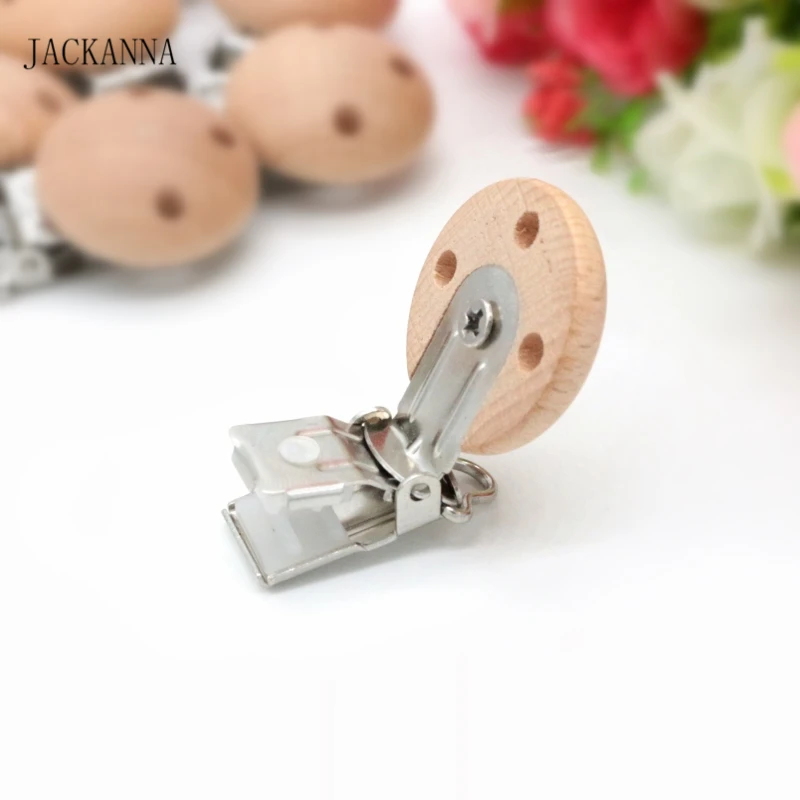 100 шт. натуральная деревянная пустышка зажимы для соска младенцев круглые