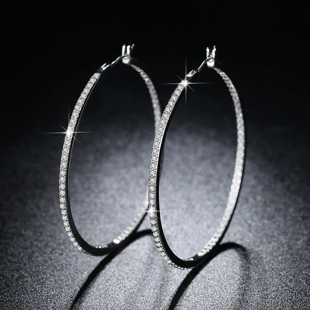 Fashion Jewelry Luxury Sliver Earring for women Geometric simple silver Plated earrings RPXJRPVF | Украшения и аксессуары
