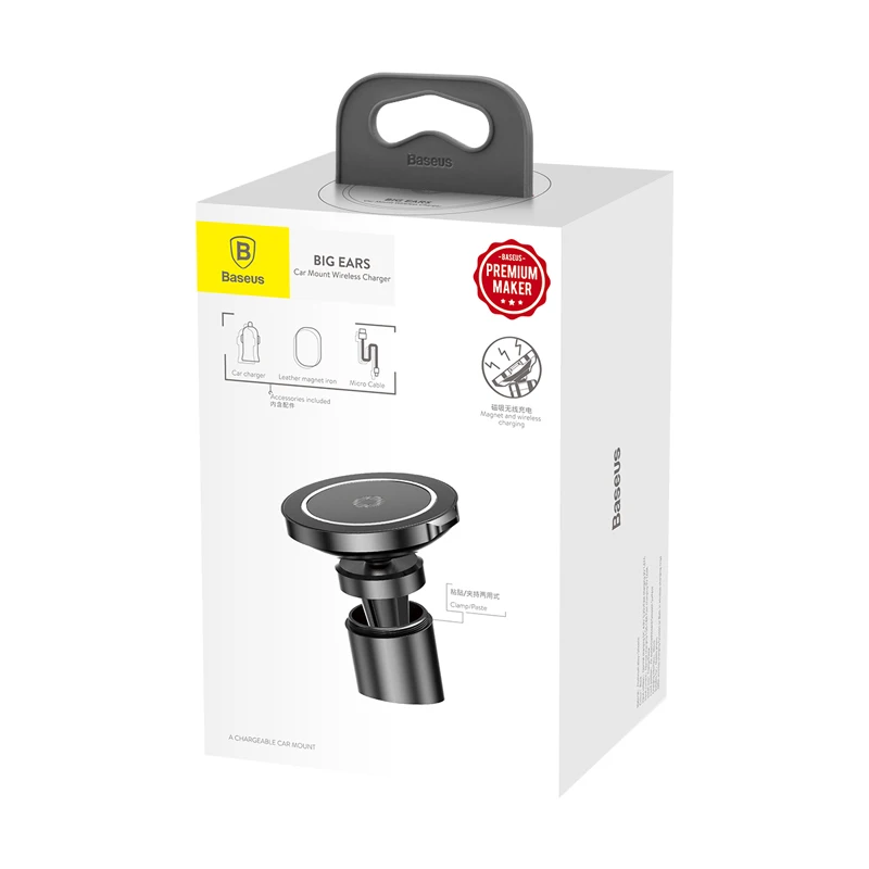 Baseus Car Mount Qi Wireless Charger For iPhone X 8 Samsung Note S8 S7 Fast Charging Magnetic Phone Holder Stand | Мобильные