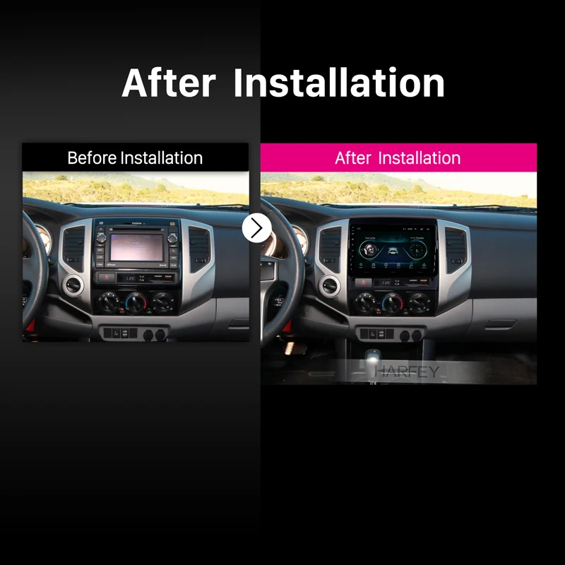 Harfey Android 9 1 GPS &quotАвторадио Стерео для TOYOTA TACOMA/HILUX (Американская версия) 2005-2013