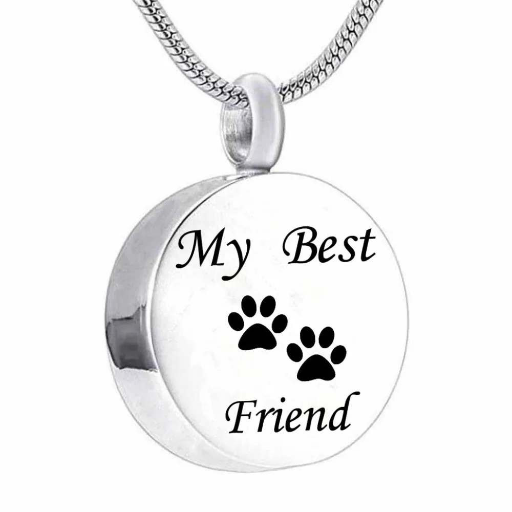 My Best frien Pet Paw print Waterproof ожерелье с кремационной урной ювелирные изделия из
