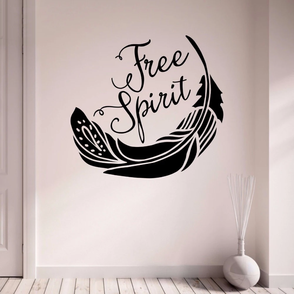 Настенные наклейки с изображением Летающих Перьев настенные надписями
