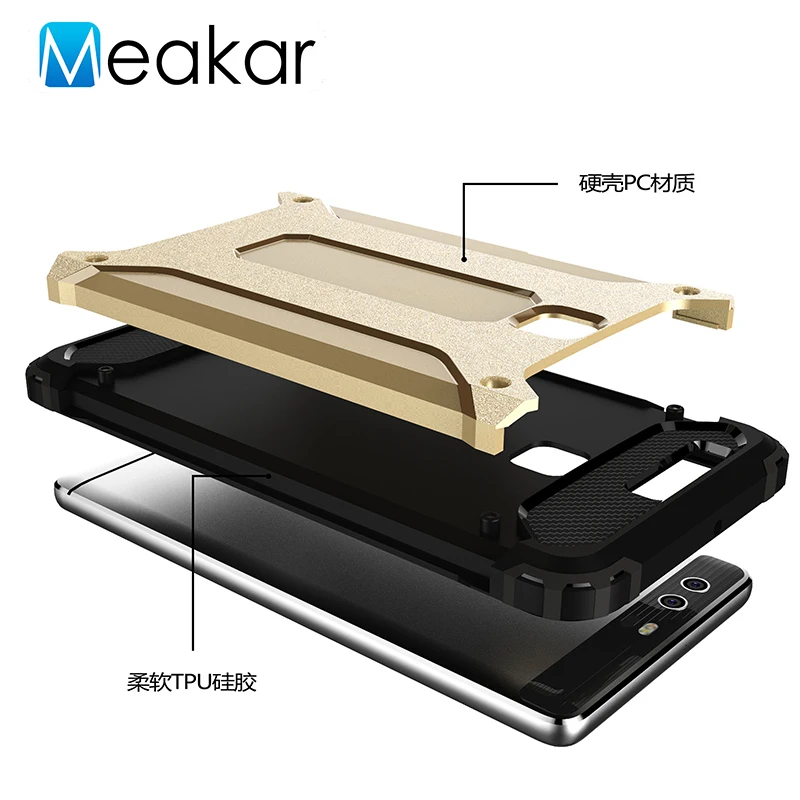 Противоударный защитный чехол 5 2 дюйма для Huawei P9 Ascend двойная задняя крышка