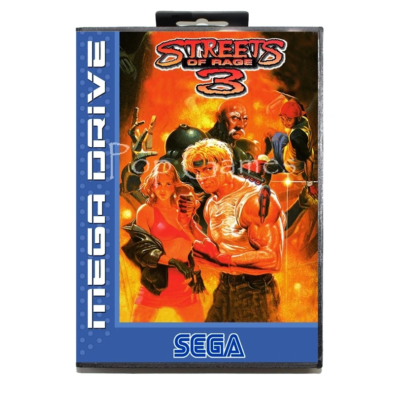 Уличная игра Rage 3 с коробкой для 16 битной игровой карты Sega MD Mega Drive видеоконсоли