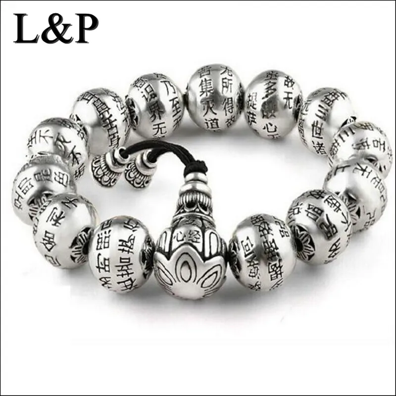 

Free shipping hot sale handmade Thailand 999 sterling silver bracelet, retro vintage style silver jewelry birthday gift