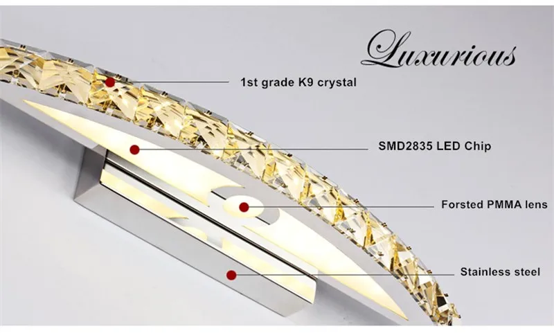 Светодиодный зеркальный передний светильник 10 Вт 15 светодиодный