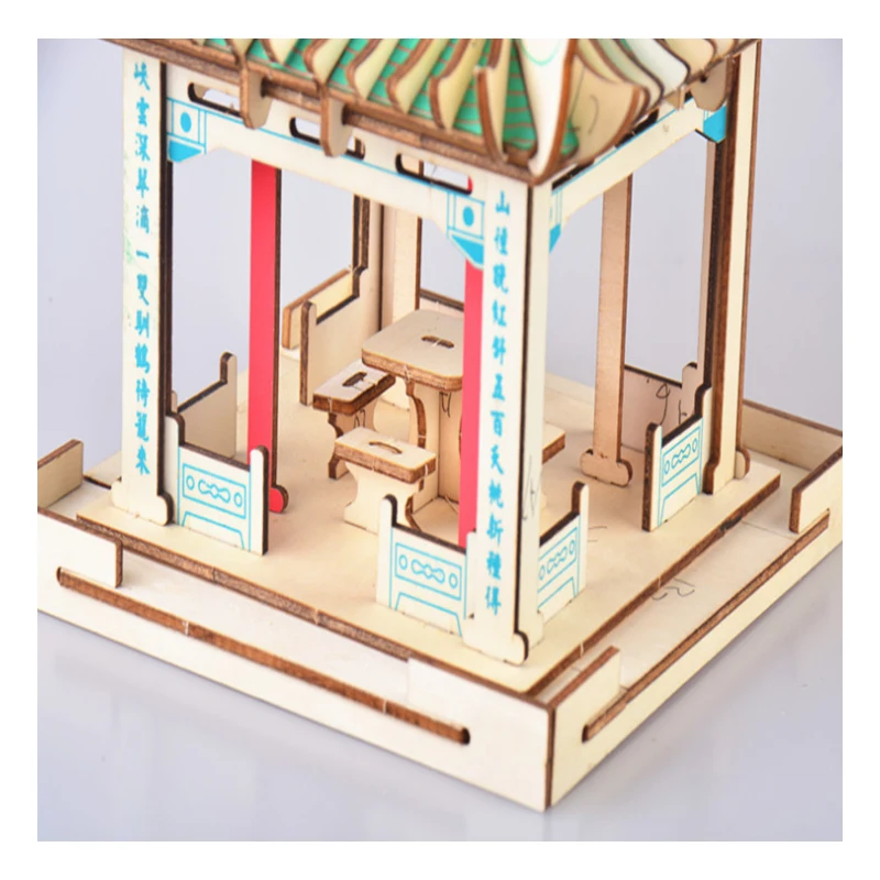 DIY модель игрушек 3D Деревянный пазл китайская моста деревянные наборы