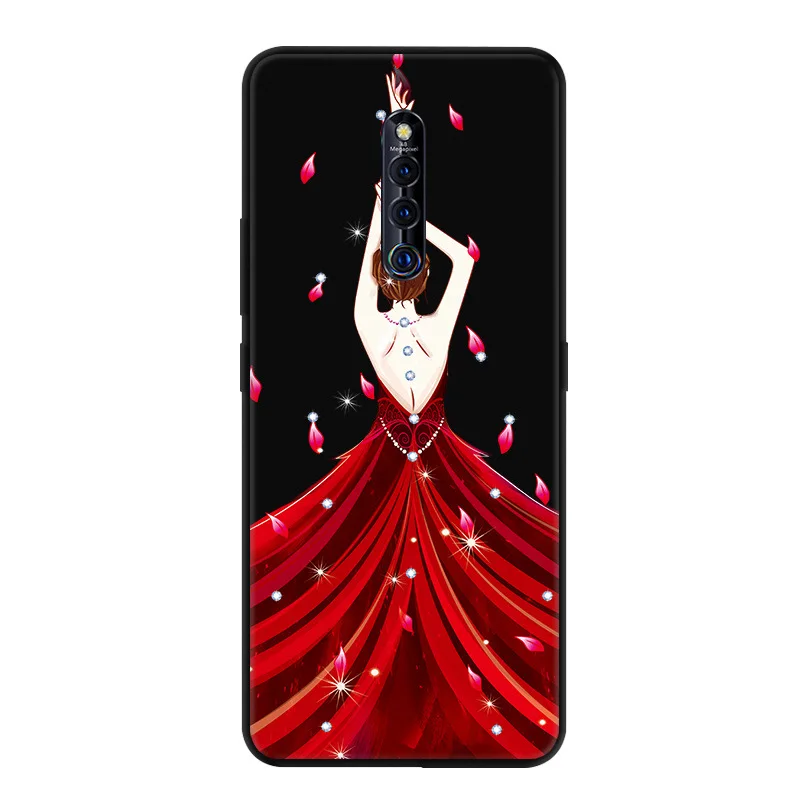 Красное платье для девочек Крышка Vivo X27 Pro ТПУ задняя крышка мобильного телефона