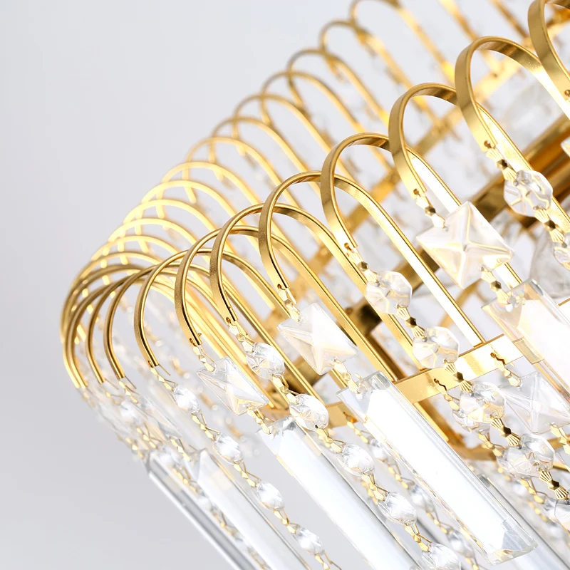 Modern Crystal Chandelier American Gold Chandeliers Lighting Fixture Home Indoor Dining Room Hotel Hall Lobby LED Lamps | Освещение