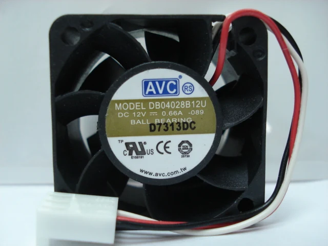 DB04028B12U 40x40x28 мм 4 см 12 В постоянного тока 0 66 А двухшариковый подшипник серверный