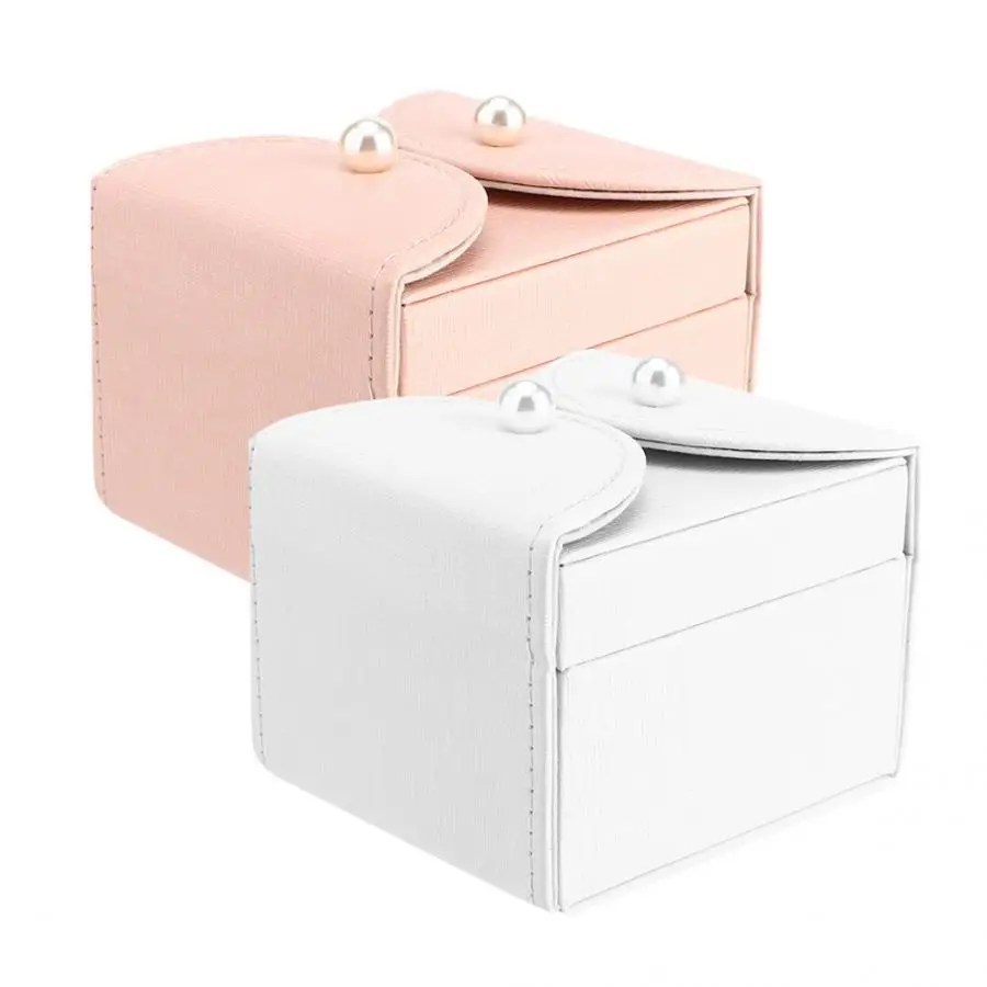 PU Leather Jewelry Storage Box Case Portable Simple Earring Ring Necklace Organizer Gift Display For Jeweler | Украшения и