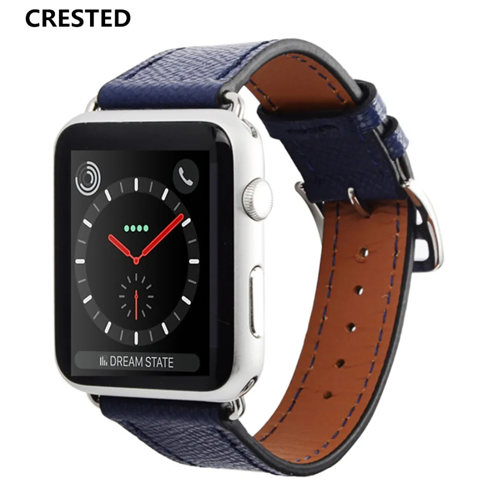 Кожаный ремешок для Apple Watch 42 мм/38 мм iwatch series 3 2 1 Single Tour sport наручный браслет