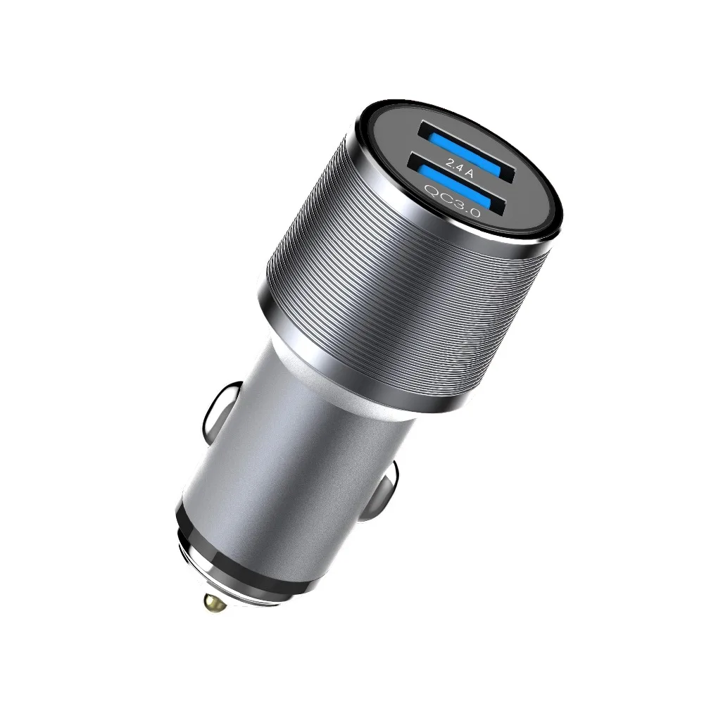 Автомобильное зарядное устройство USB Quick Charge 3 0 мобильный телефон с 2 портами