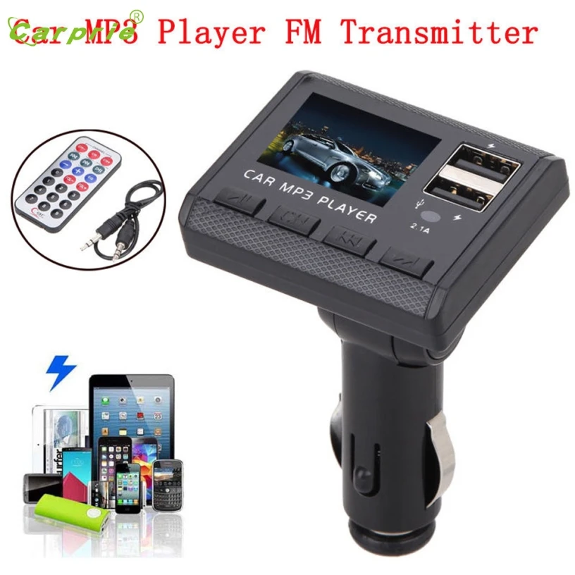Автомобильный музыкальный MP3 плеер CARPRIE fm передатчик модулятор с двумя usb портами