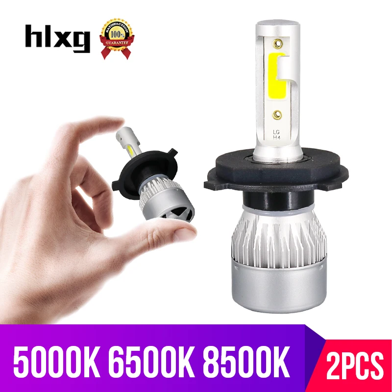 HLXG 5000 К 6500 8500 лампа H4 Led светодиодные лампы для автомобиля двойной Hi Lo луч диоды