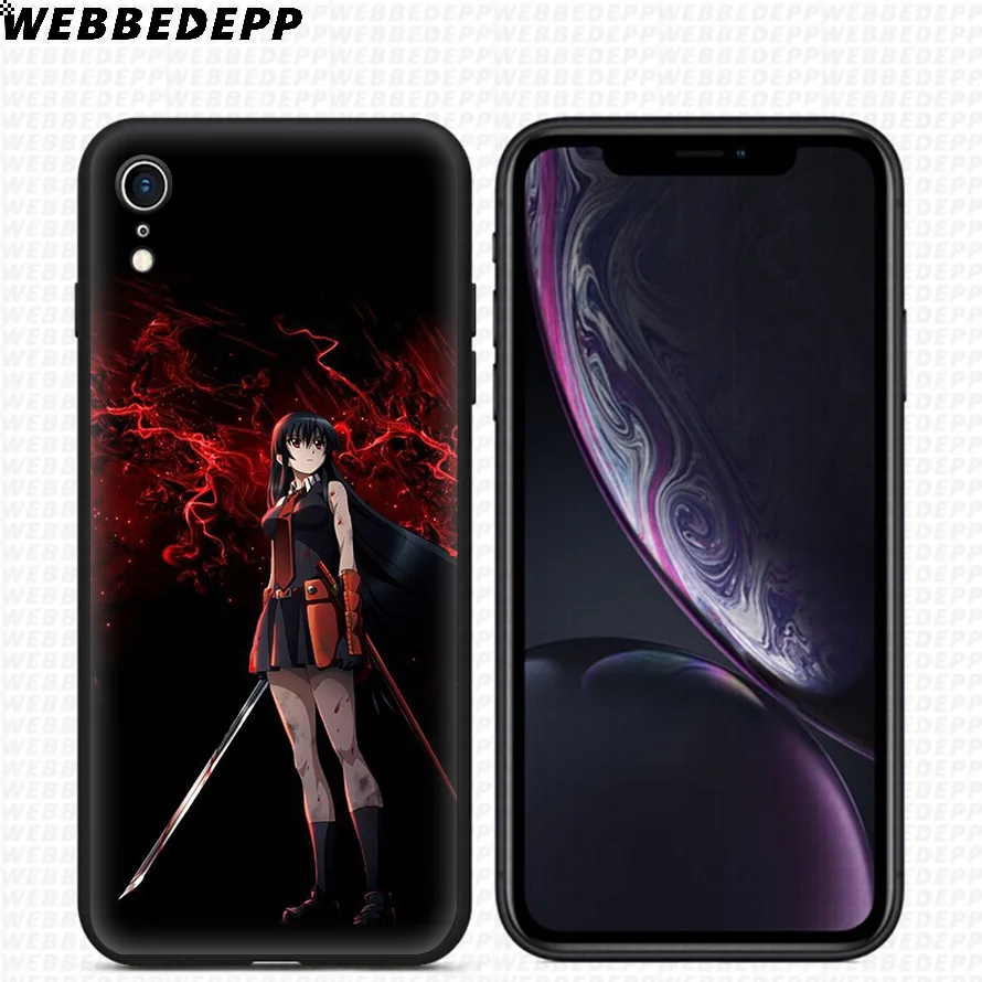 WEBBEDEPP Akame Ga Kill Anime Soft Silicone Case for iPhone 11 Pro Xr Xs Max X or 10 8 7 6 6S Plus 5 5S SE |