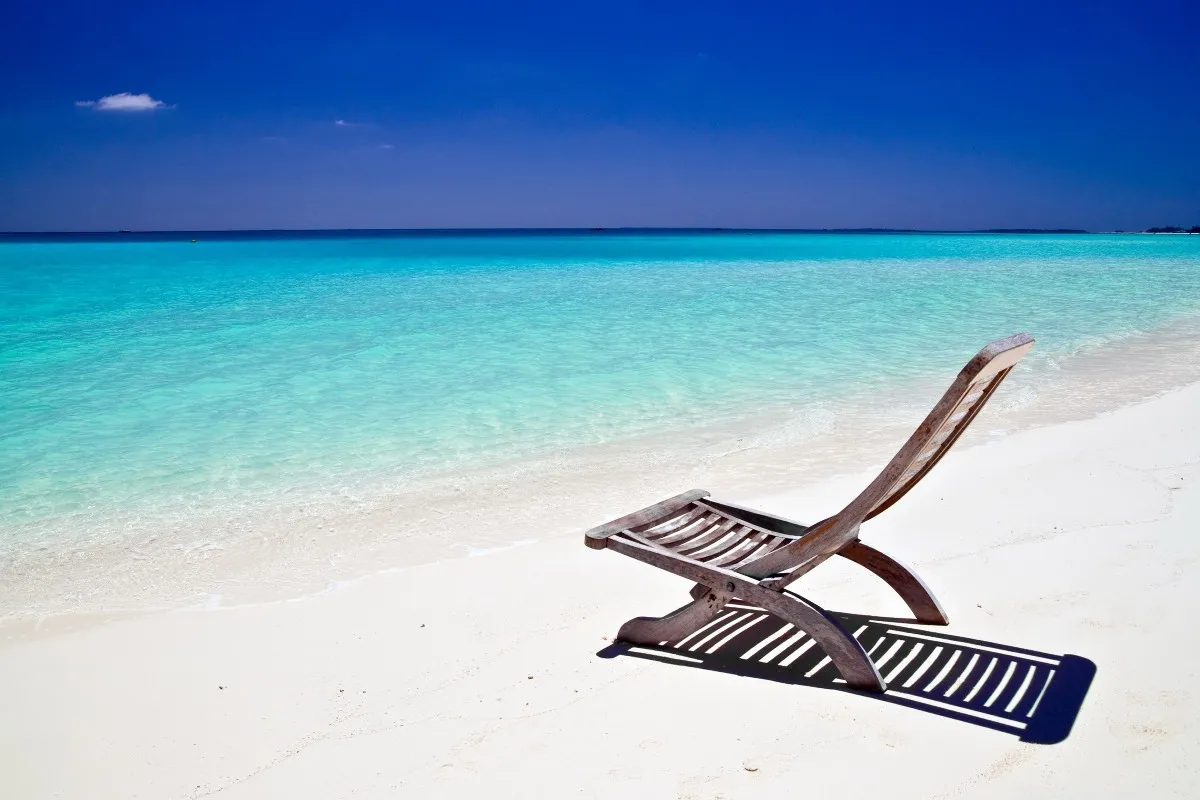 

custom print canvas fabric poster (frame available) beach lounge chair 031PFJ for wall decor room decor home decoration