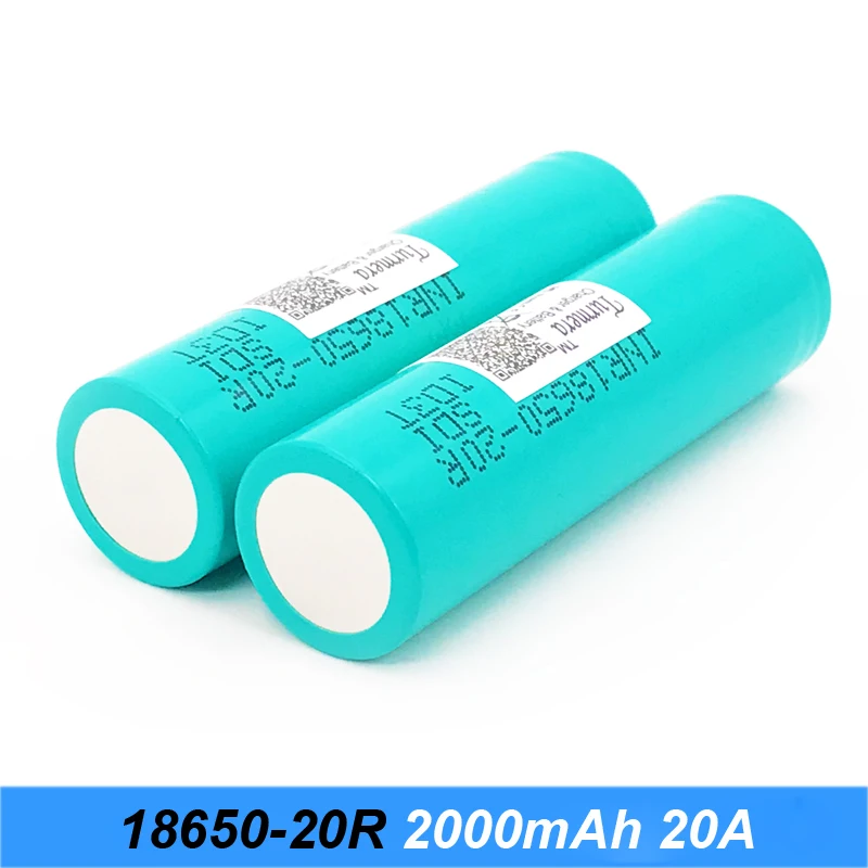 Батарея 18650 Горячая продажа 20R 3 7 V 2000 mAh 20amp Высокая скорость разрядки INR18650 для