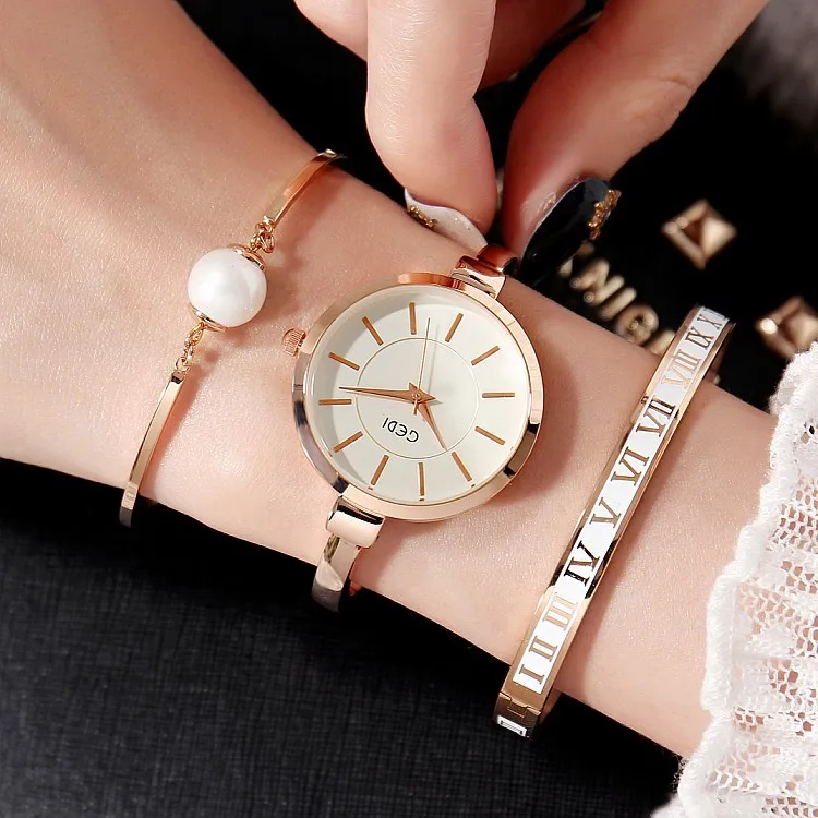 3 шт./комплект женские наручные часы с браслетом | Наручные