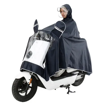 

Electric motorcycle raincoat adult double hat poncho poncho men and women single helmet double sided cover increase raincoat