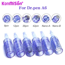 Игольчатый картридж для Dr pen A6 Nano/9 pin/12 pin/36 pin/42 pin микро Сменные иглы головка Дерма ручка наконечник татуировки Замена