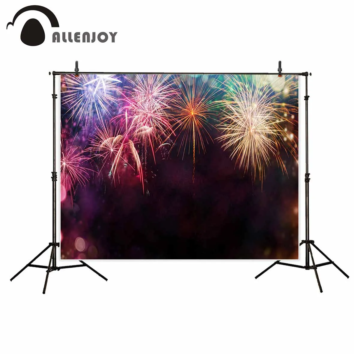 Allenjoy photography theme background Fireworks New Year Color Party Custom Celebration natural child photos camera fotografica |