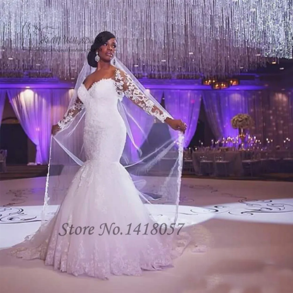 Африка Vestido de Noiva Плюс Размер 2016 сексуальные свадебные платья русалки с длинным