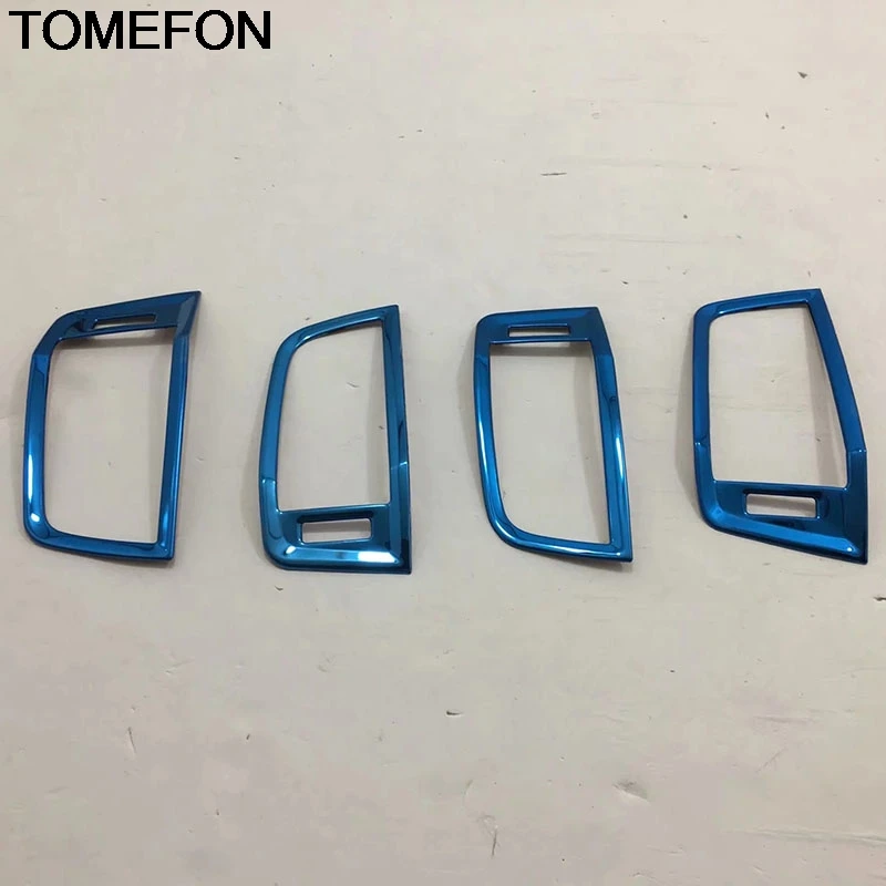 TOMEFON For Skoda Karoq 2017 2018 2019 Front Air Condition Control AC Vent Outlet Cover Trim Interior Accessories StainlessSteel |