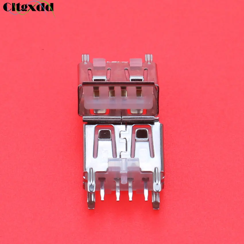 Cltgxdd 1 шт. USB 2 0 разъем типа А плоский угол 180 градусов 4 Pin гнездо PCB
