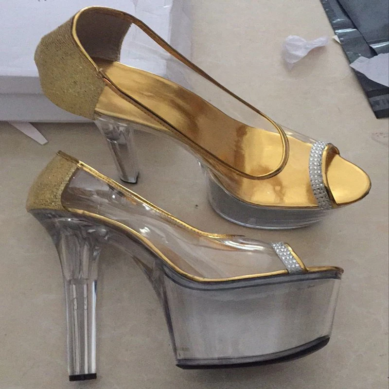 Туфли женские на очень высоком каблуке 17 см пикантная обувь для вечеринки и