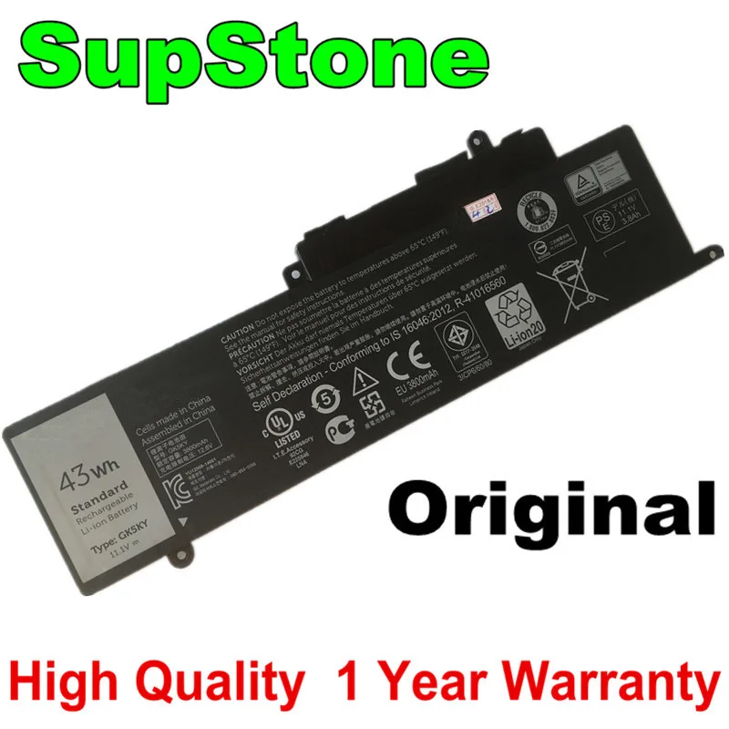 Оригинальная батарея SupStone GK5KY 04K8YH для DELL Inspiron 13 7000734773487352755815 7568 11 3147 3148 3152 3153 P57G