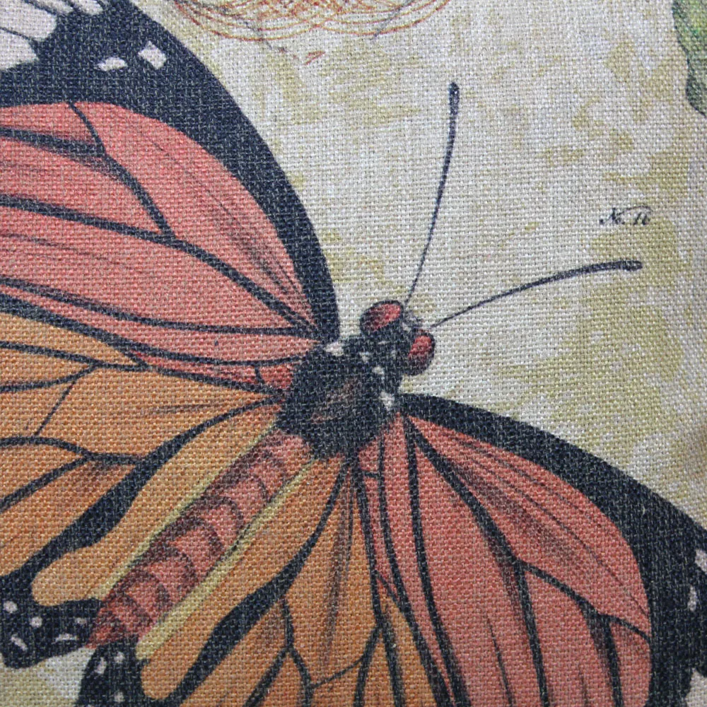 Женский шикарный Винтажный чехол с желтой бабочкой и льняной подушкой|pillow sofa|case