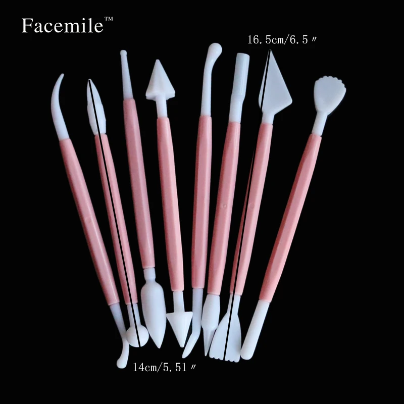 Facemile 8 шт. розовый торт сахарная скульптура инструменты для форма полимерной