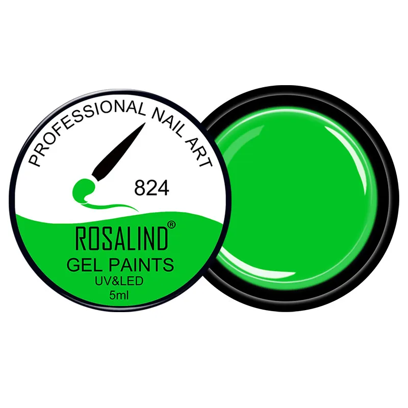 RF824 ROSALIND УФ-гель для дизайна ногтей, сделай сам, краска, 142 цветов, замочить ногти, Гель-лак, дизайн, маникюр, краска для ногтей, Цветной Гель-лак Varnis - Цвет: RF824