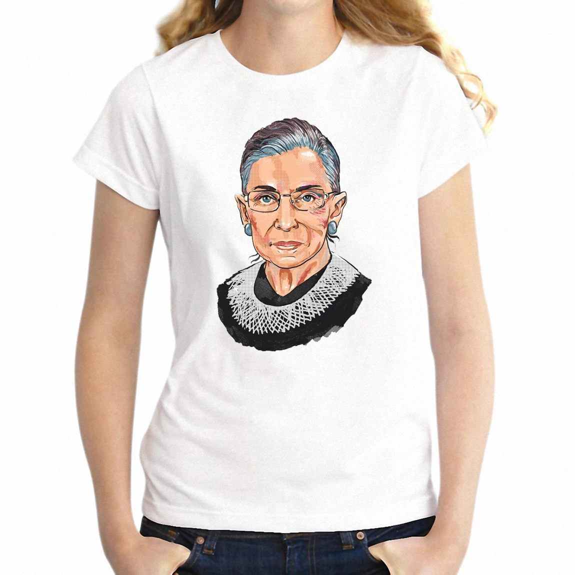 Новая женская футболка известная RBG Рут Бадер гинберг Чернильное искусство ваша