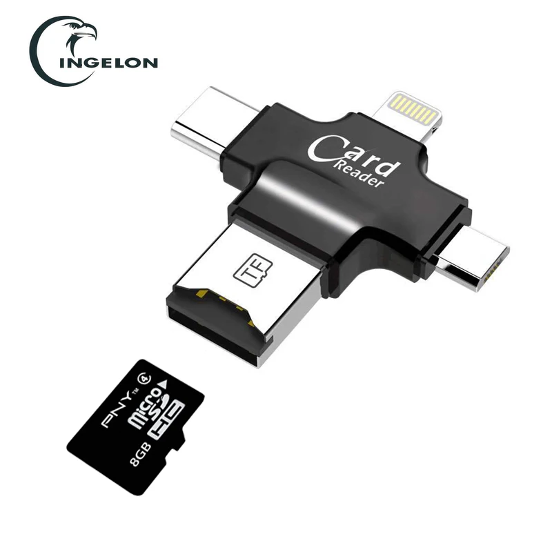 Картридер 3 в 1 Type c/Micro USB/USB 2 0 устройство для чтения карт памяти Micro SD считыватель