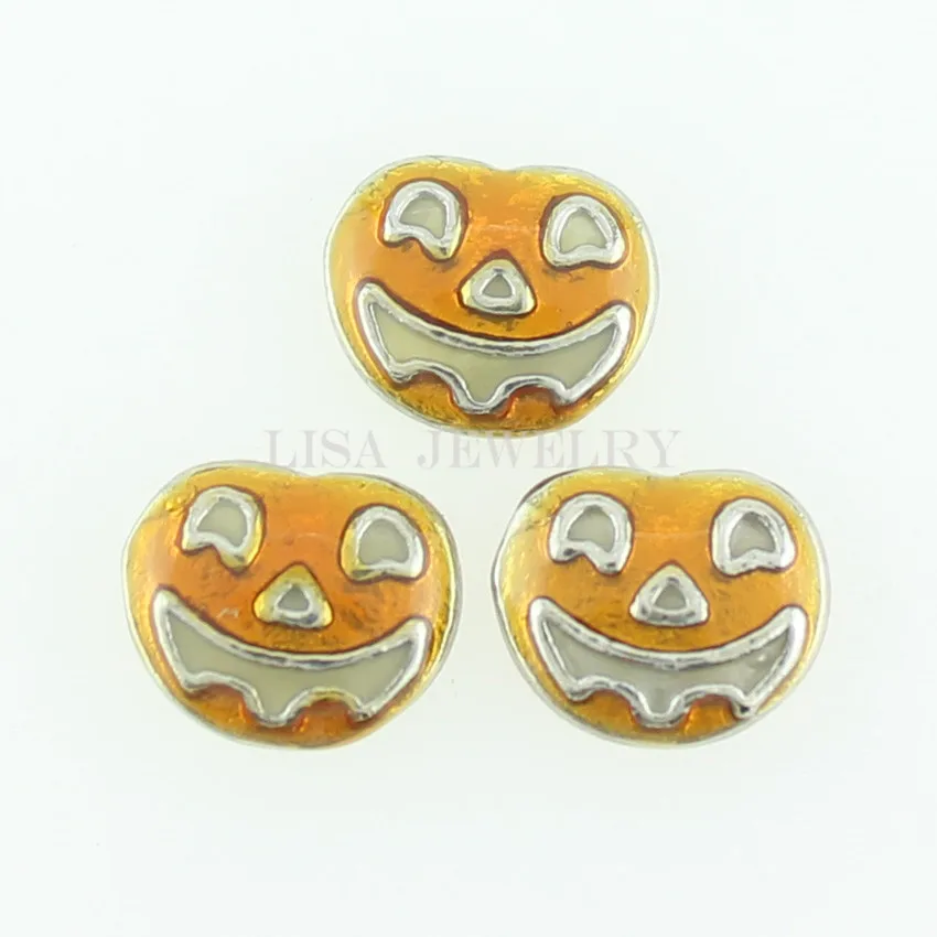 Подвеска в виде тыквы на Хэллоуин Плавающие Подвески с памятью украшения для