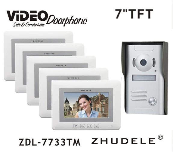 ZHUDELE Новое поступление дверной звонок Домофон 7 &quotвидео телефон двери сенсорные