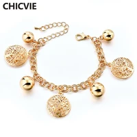 chicvie charm tree of life bracelet bangle gold silver color bracelet for women friendship stainless steel bracelets sbr180070
