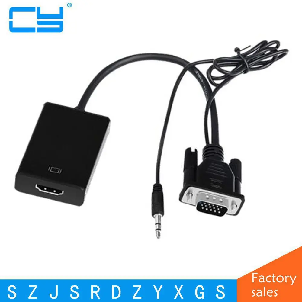 Новый Переходник VGA папа HDMI мама с аудио интерфейсом|vga male to hdmi|vga maleto hdmi |