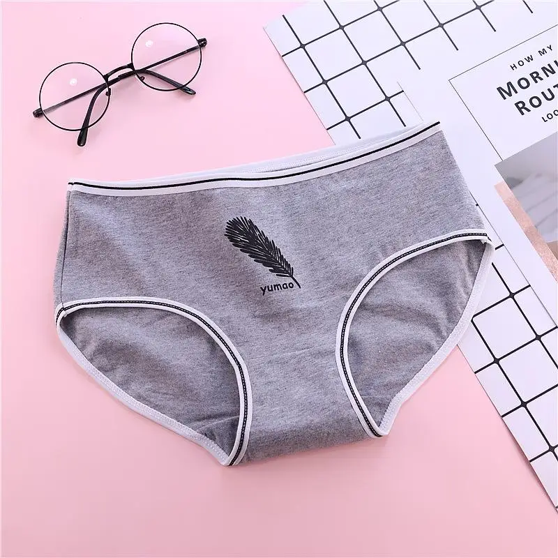 Новые подростковые трусы высокого качества для молодых девушек черно белые с