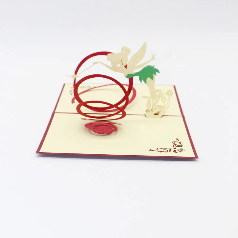 3D лазерная вырезка ручной работы милая мультяшная волшебная фея бумажные