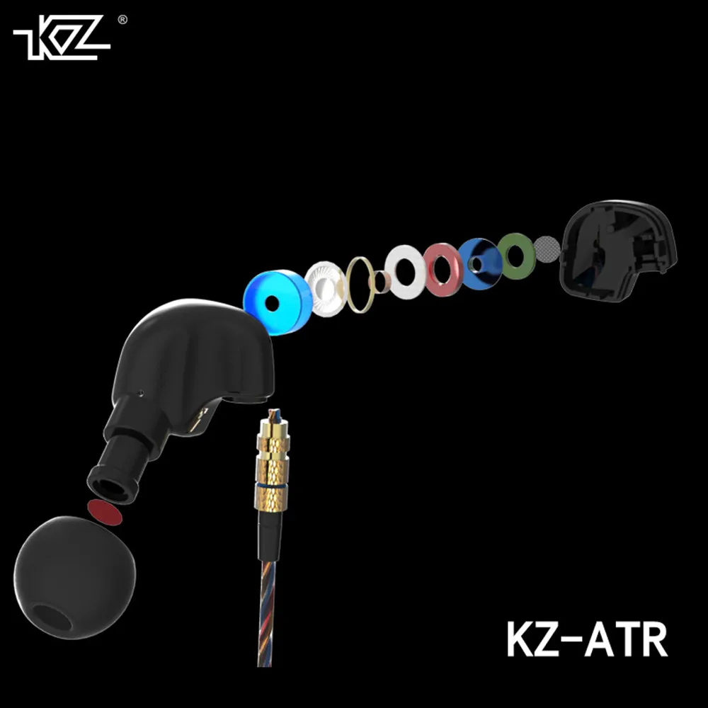 100% Новые оригинальные фирменные наушники KZ ATR 3 5 мм вкладыши HiFi спортивные с
