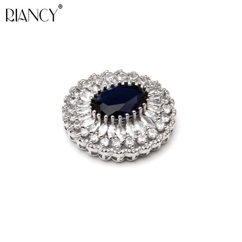 

RIANCY DIY Pendant Necklace Jewelry Clasp Accesorry Round exquisite workmanship Micro inlaid zircon