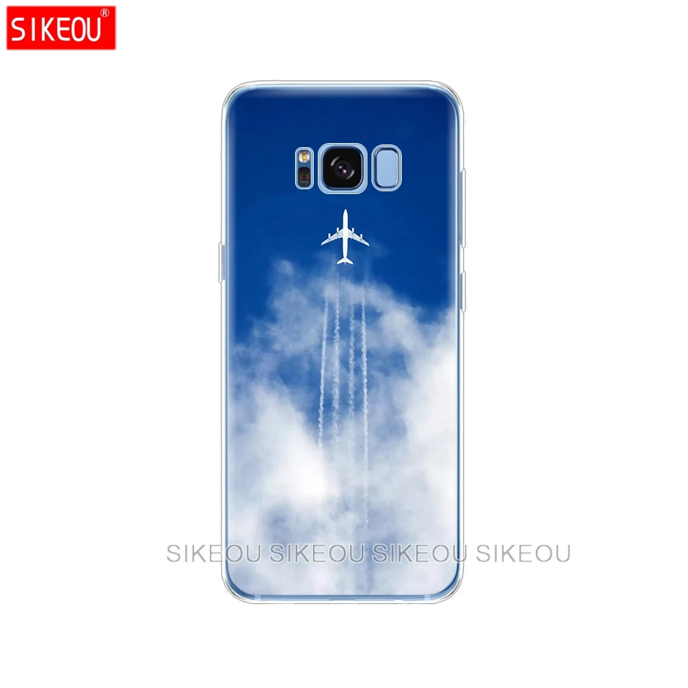 Силиконовый чехол для телефона Samsung Galaxy S9 S8 S7 S6 edge S5 S4 S3 PLUS авиационный самолет