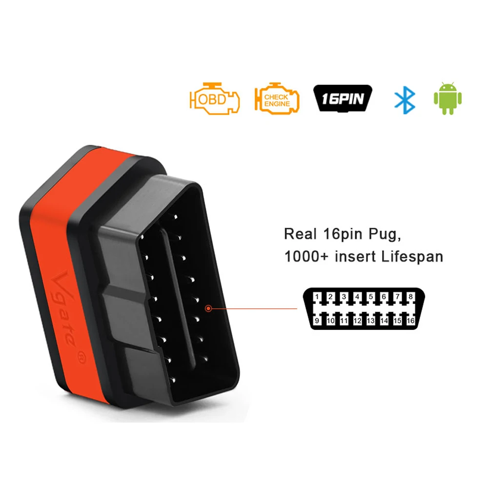 Vgate iCar2 ELM327 V2.1 Wifi для IOS/Android OBD2 сканер ELM 327 Bluetooth OBDII диагностический инструмент