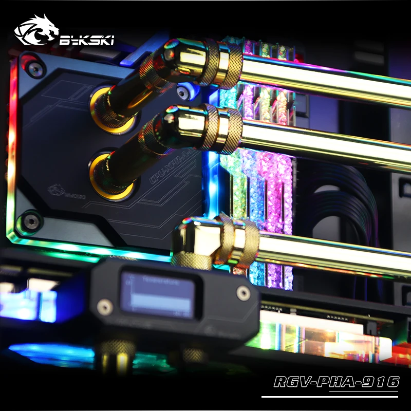 BYKSKI акриловая плата используется для PHANTEKS 916 чехол для компьютера/водный канал решение для ЦП и блок GPU/3 Pin RGB свет