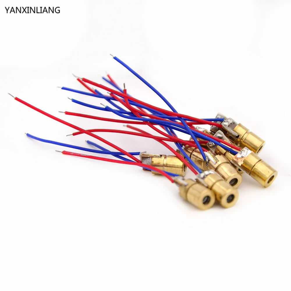 10 шт. новая регулируемая лазерная указка с Красной Медной головкой 3 в 650 нм 5 мВт |